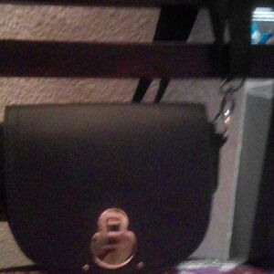 Longchamp Black Crossbody Bag with Silver Accent